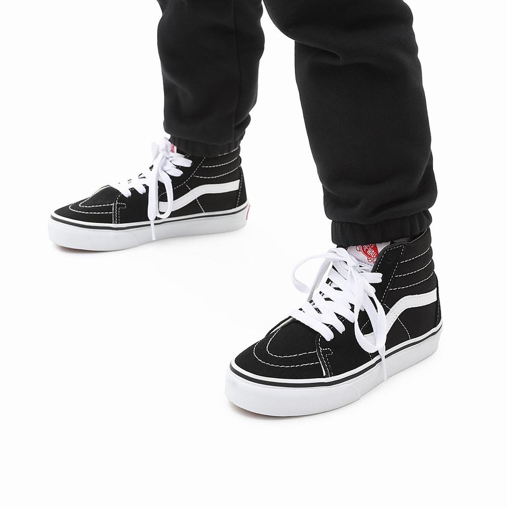 Kids' Vans Sk8-Hi (4-8 years) Sneakers Black | USA98231