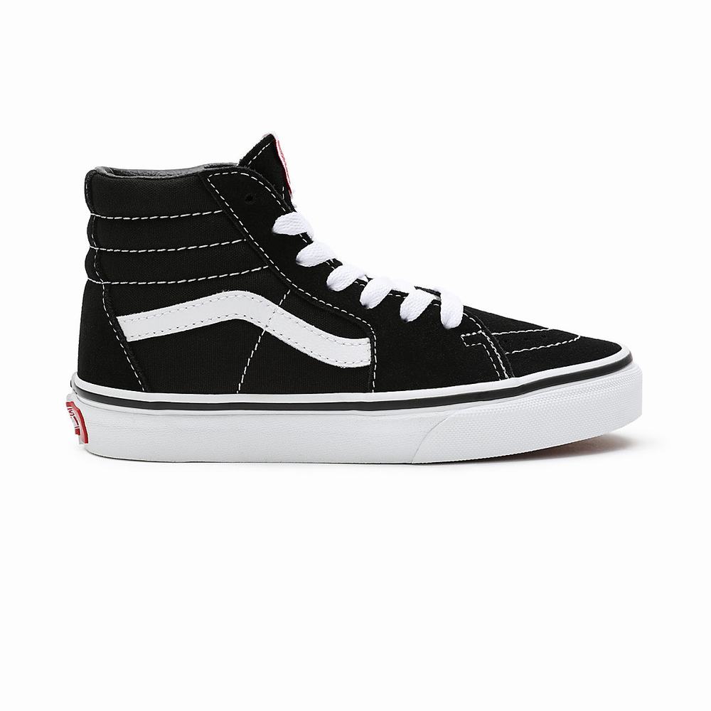 Kids' Vans Sk8-Hi (4-8 years) Sneakers Black | USA98231