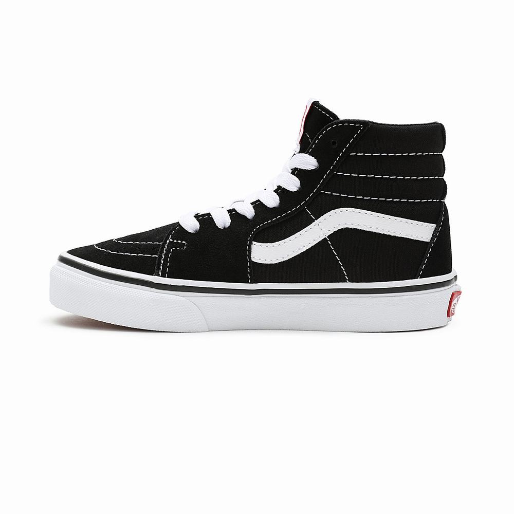 Kids' Vans Sk8-Hi (4-8 years) Sneakers Black | USA98231