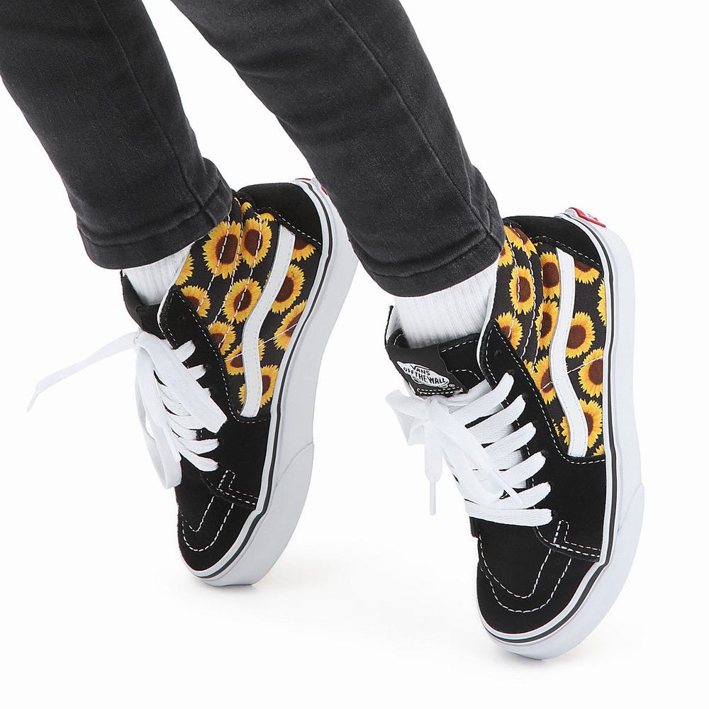 Kids' Vans Sk8-Hi (8-14 years) Sneakers Black | USA70531