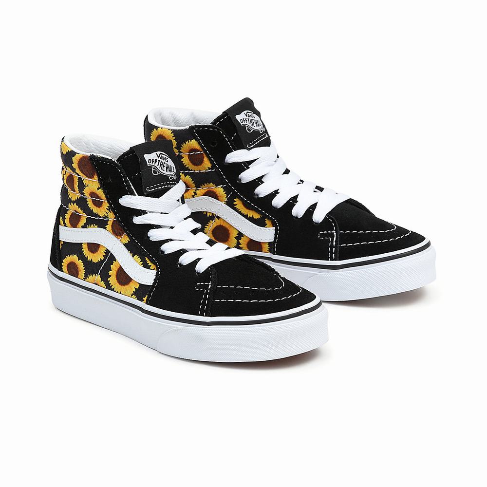 Kids\' Vans Sk8-Hi (8-14 years) Sneakers Black | USA70531