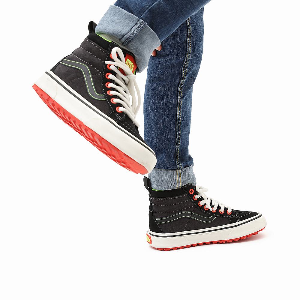 Kids' Vans Sk8-Hi MTE-1 (4-8 years) Sneakers Black / Grey | USA04937