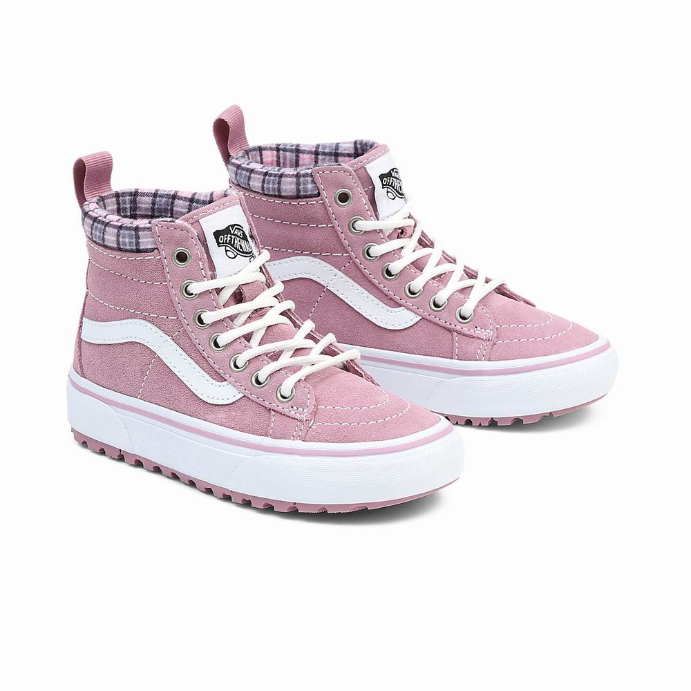 Kids\' Vans Sk8-Hi MTE-1 (4-8 years) Sneakers Pink | USA56413