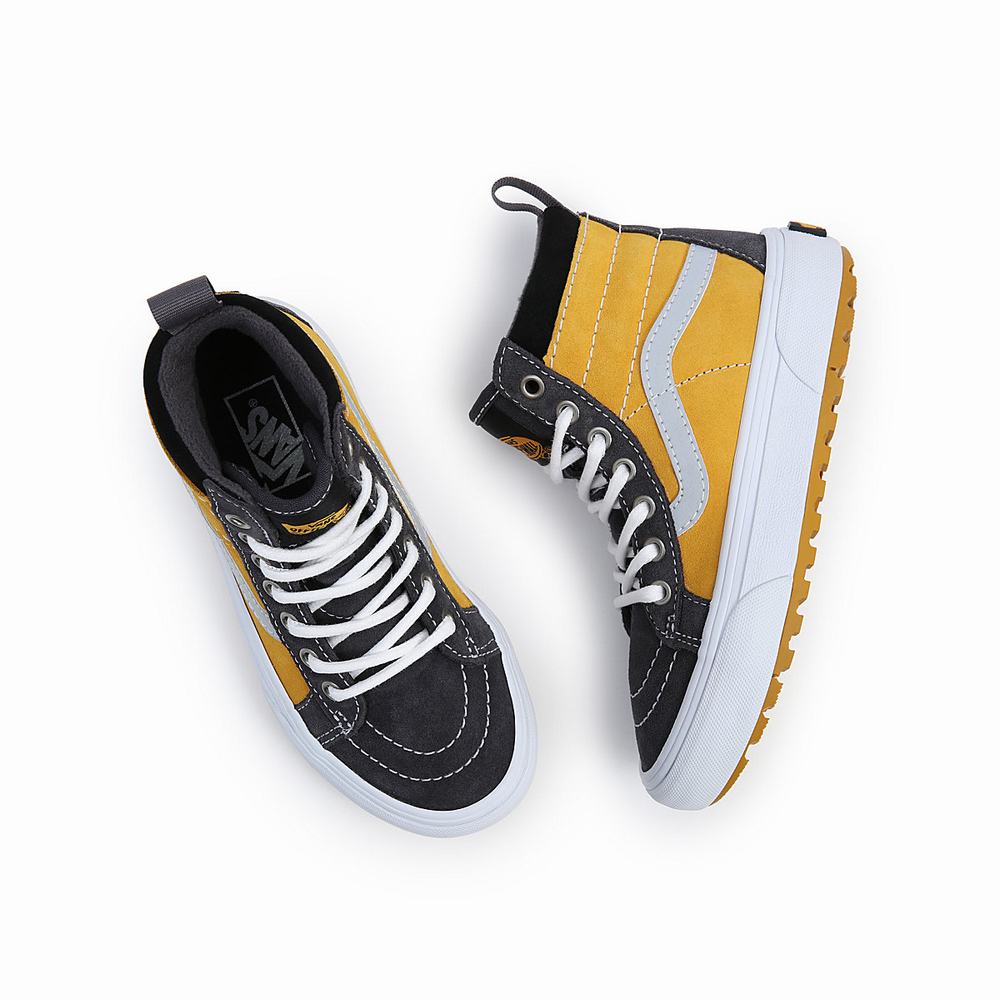 Kids' Vans Sk8-Hi MTE-1 (4-8 years) Sneakers Black / Yellow | USA75931