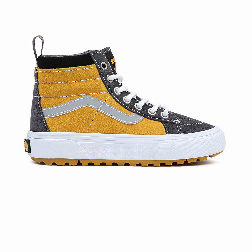 Kids' Vans Sk8-Hi MTE-1 (4-8 years) Sneakers Black / Yellow | USA75931