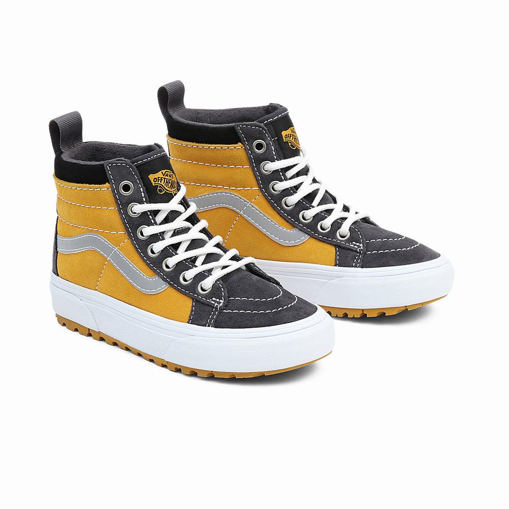 Kids\' Vans Sk8-Hi MTE-1 (4-8 years) Sneakers Black / Yellow | USA75931