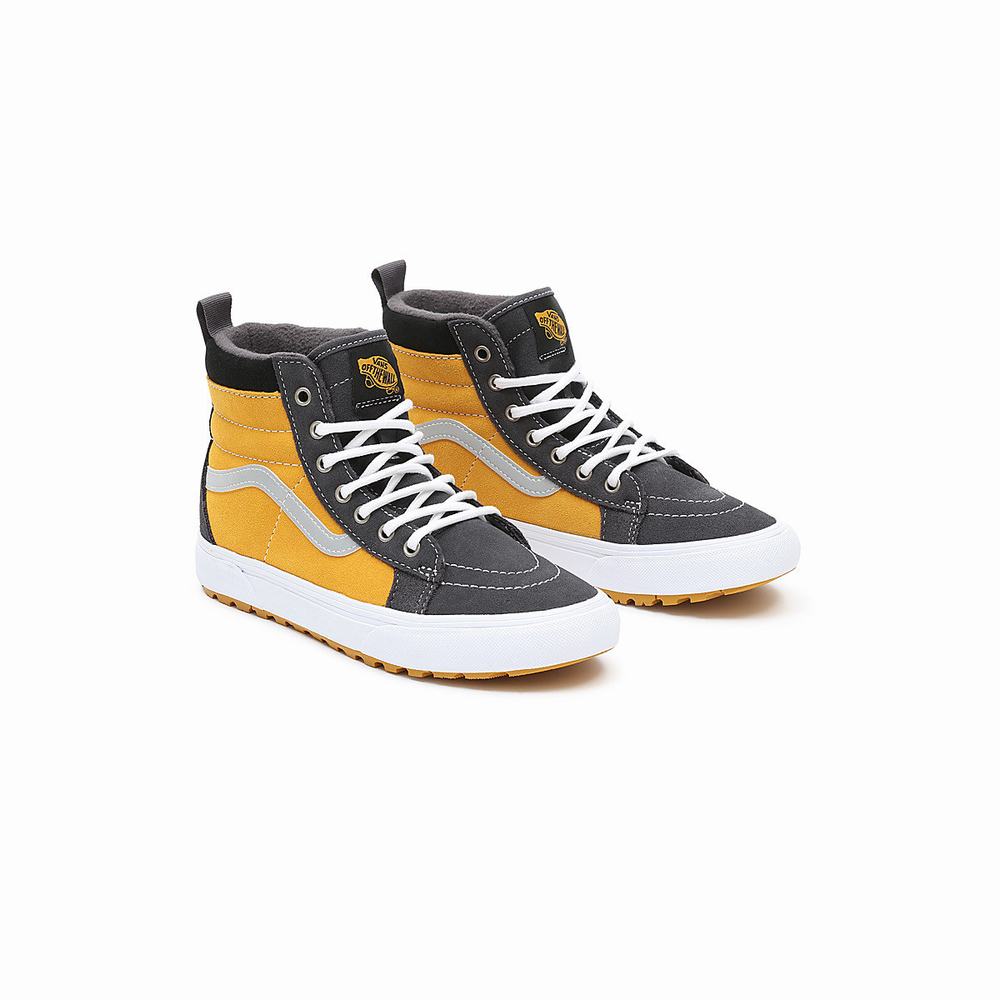 Kids\' Vans Sk8-Hi MTE-1 (8-14 years) Sneakers Black / Yellow | USA05746