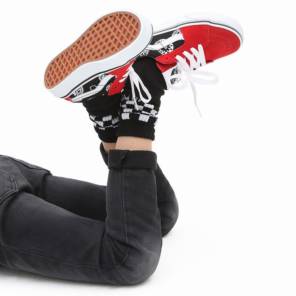 Kids' Vans Sk8-Low (4-8 years) Sneakers Black / Red | USA59162