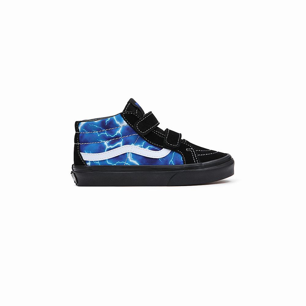 Kids' Vans Sk8-Mid Reissue V (4-8 years) Sneakers Blue / Black | USA37659