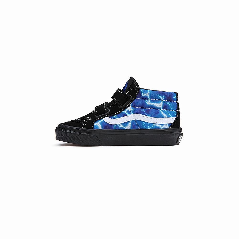 Kids' Vans Sk8-Mid Reissue V (4-8 years) Sneakers Blue / Black | USA37659