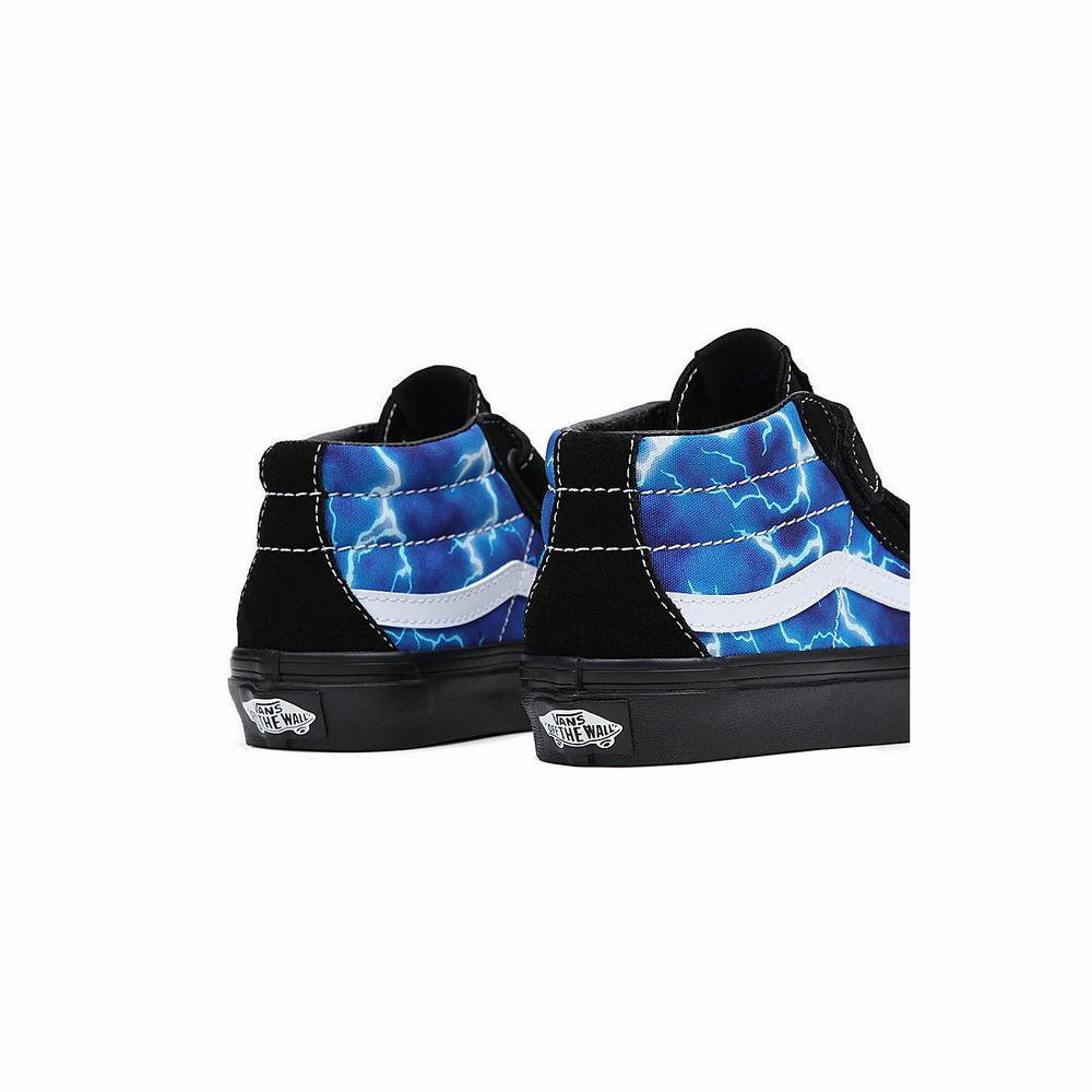 Kids' Vans Sk8-Mid Reissue V (4-8 years) Sneakers Blue / Black | USA37659