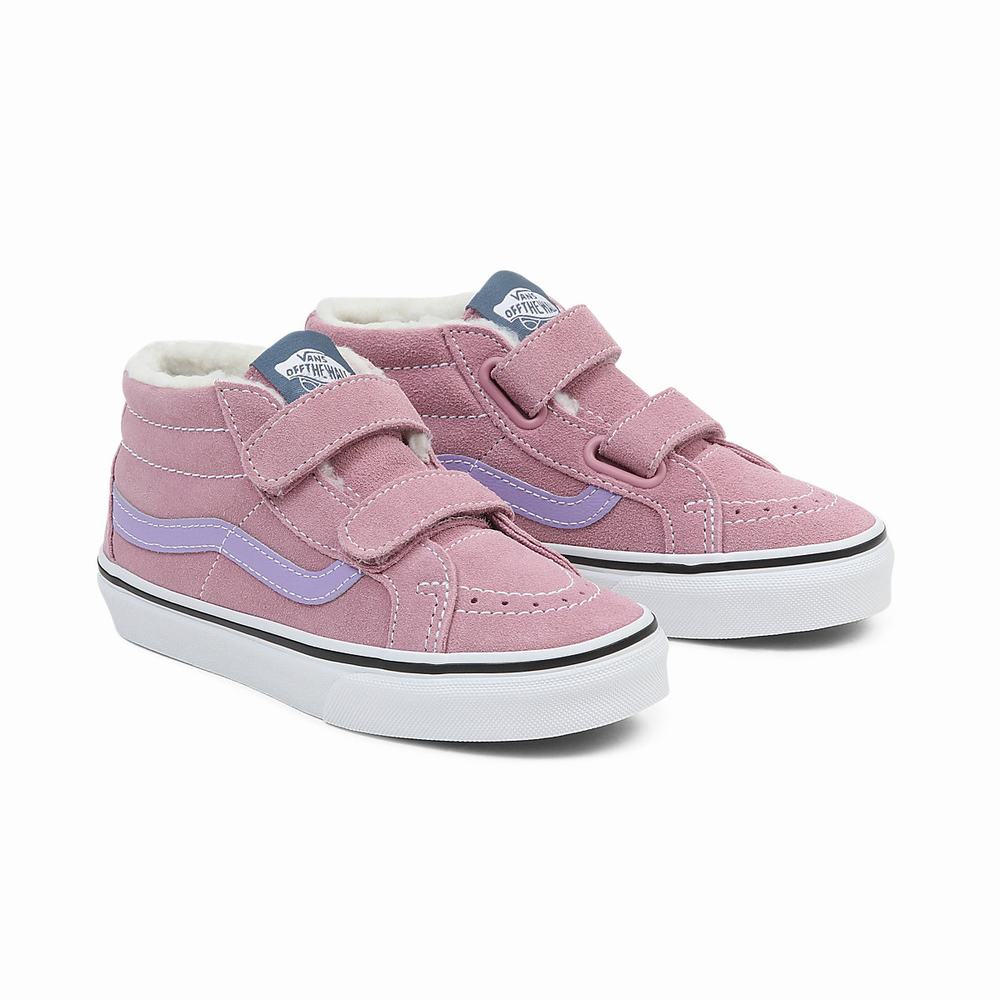 Kids\' Vans Sk8-Mid Reissue V (4-8 years) Sneakers Pink | USA45897