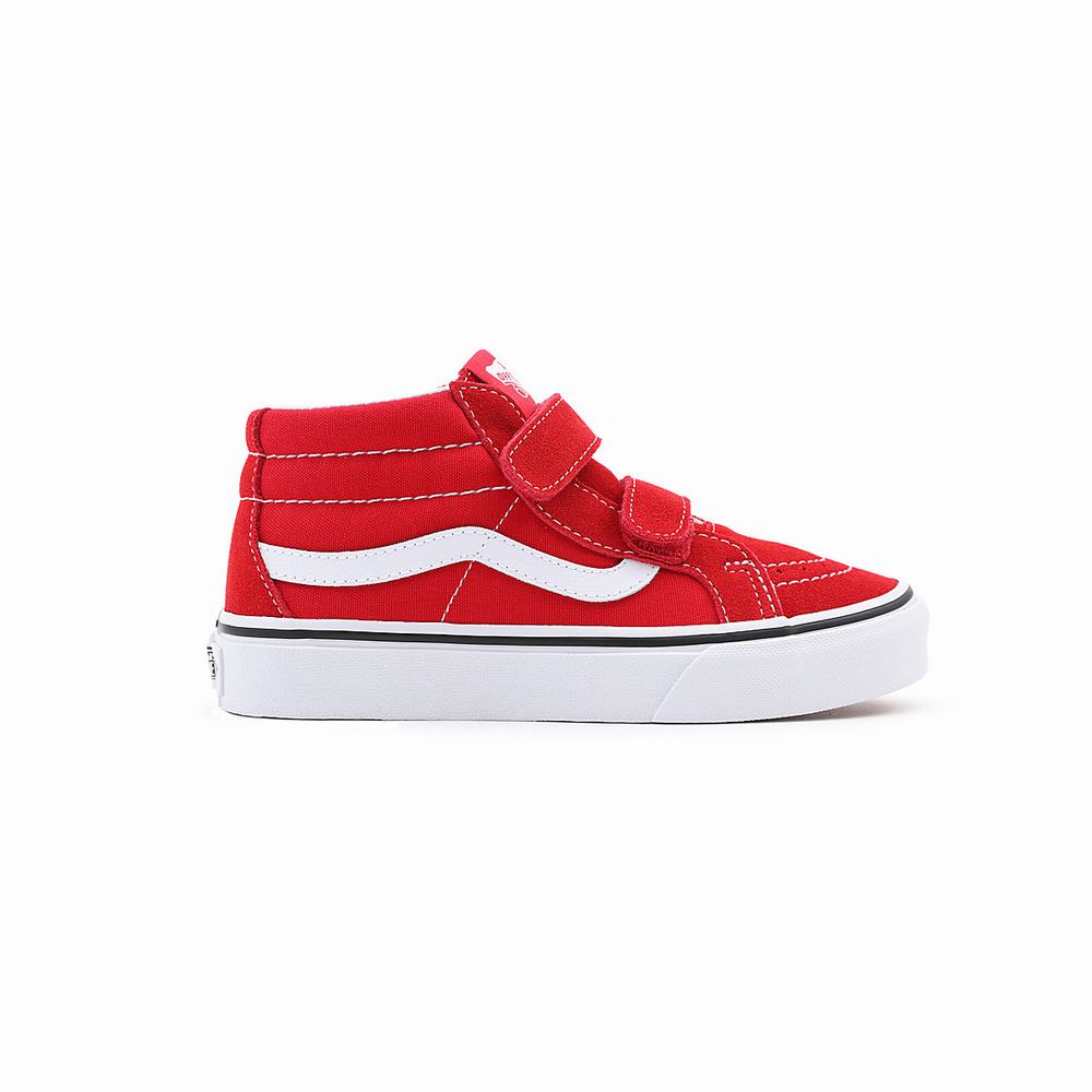 Kids' Vans Sk8-Mid Reissue V (4-8 years) Sneakers Red | USA51749