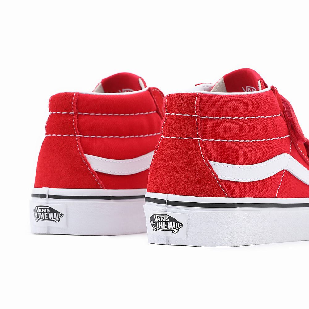 Kids' Vans Sk8-Mid Reissue V (4-8 years) Sneakers Red | USA51749