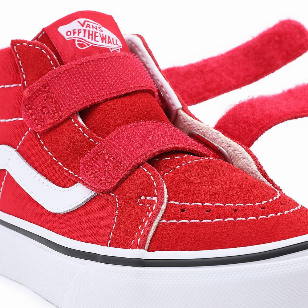 Kids' Vans Sk8-Mid Reissue V (4-8 years) Sneakers Red | USA51749