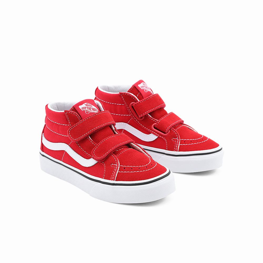 Kids\' Vans Sk8-Mid Reissue V (4-8 years) Sneakers Red | USA51749