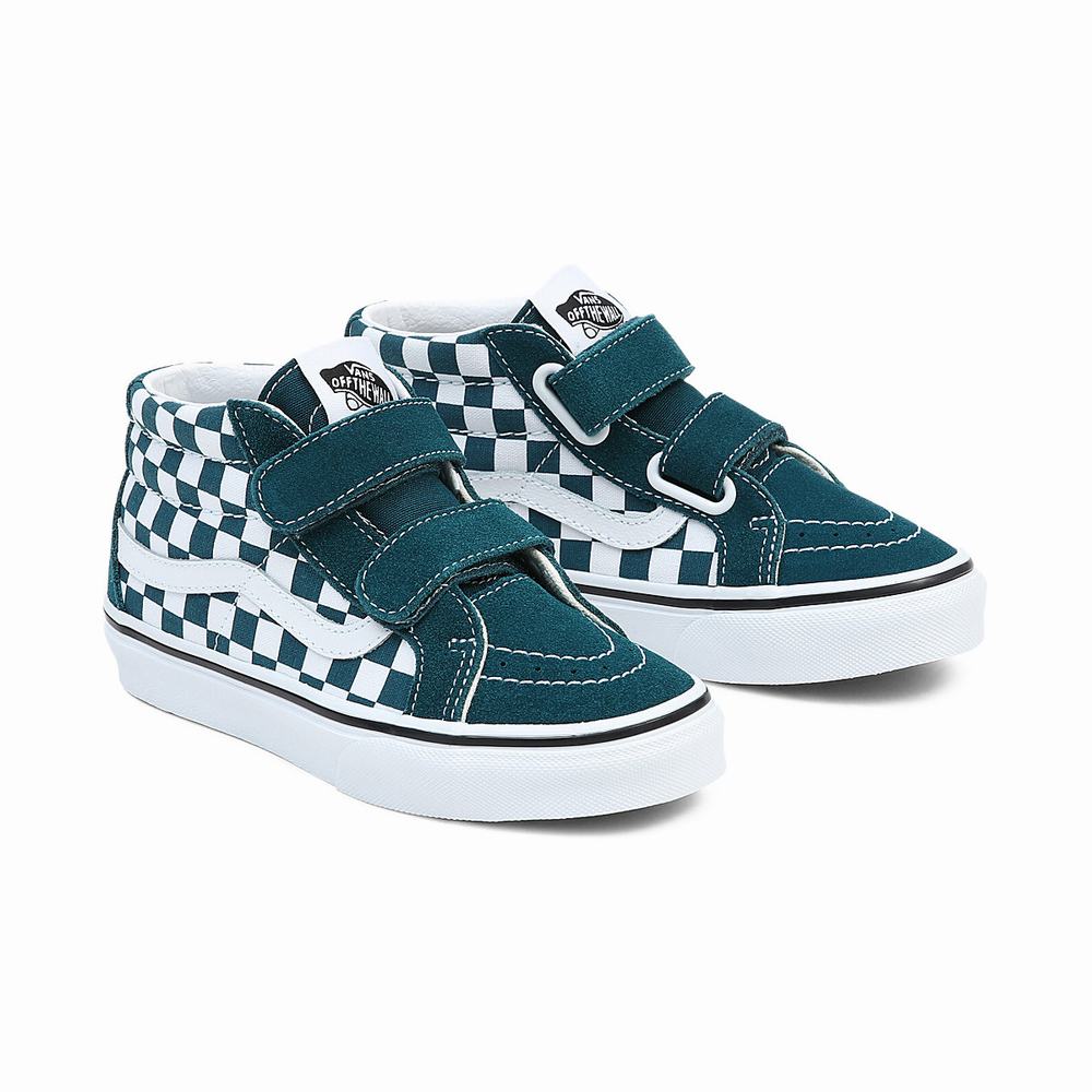 Kids\' Vans Sk8-Mid Reissue V (4-8 years) Sneakers Blue | USA53280