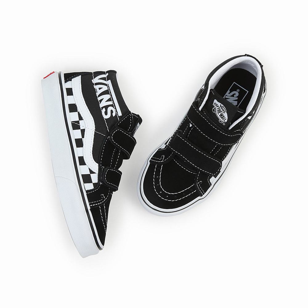 Kids' Vans Sk8-Mid Reissue V (4-8 years) Sneakers Black / White | USA61423