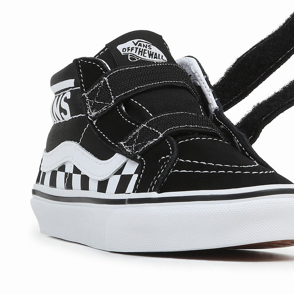 Kids' Vans Sk8-Mid Reissue V (4-8 years) Sneakers Black / White | USA61423