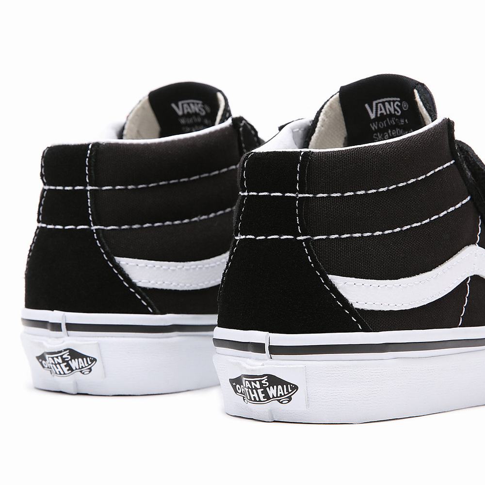 Kids' Vans Sk8-Mid Reissue V (4-8 years) Sneakers Black | USA79831