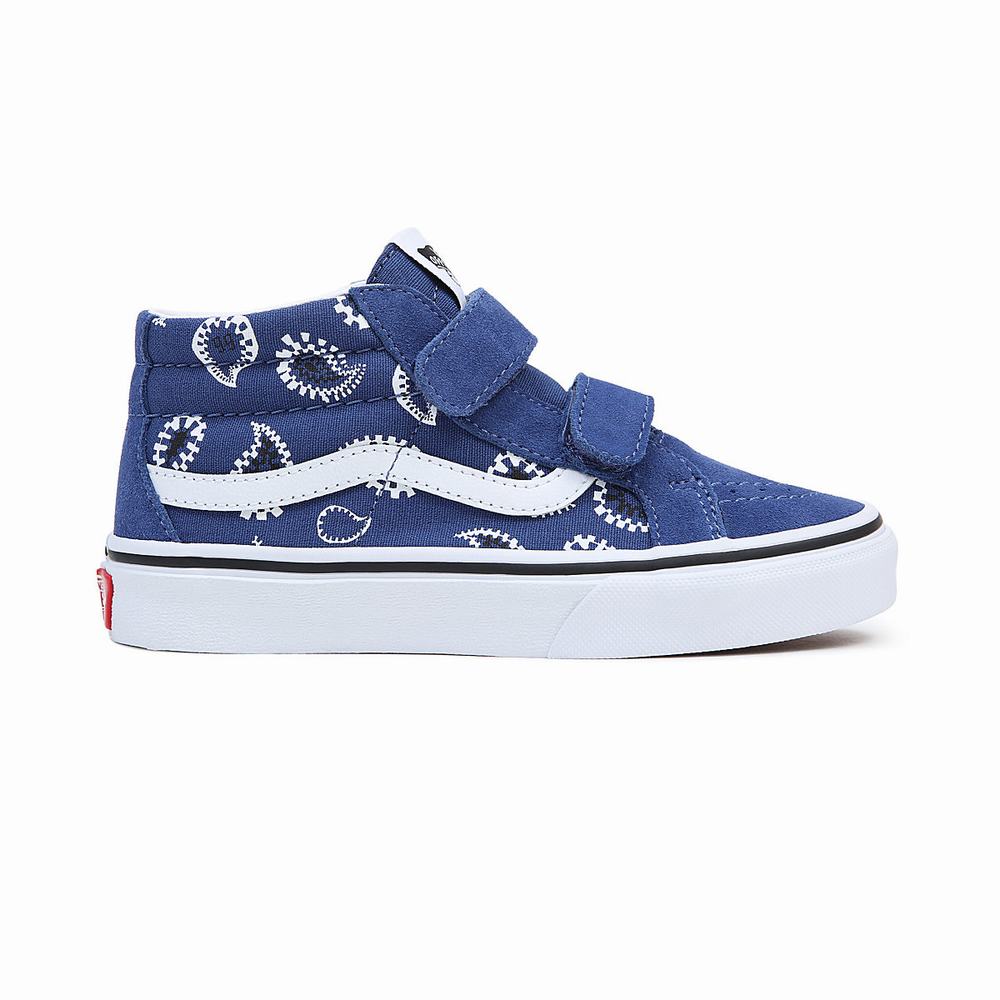 Kids' Vans Sk8-Mid Reissue V (4-8 years) Sneakers Blue | USA86025