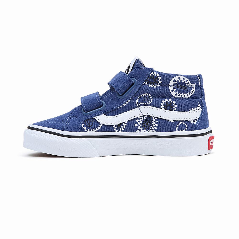 Kids' Vans Sk8-Mid Reissue V (4-8 years) Sneakers Blue | USA86025