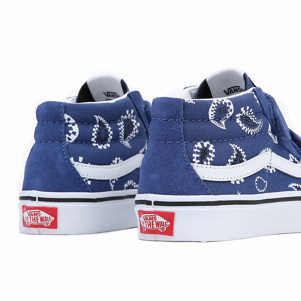 Kids' Vans Sk8-Mid Reissue V (4-8 years) Sneakers Blue | USA86025