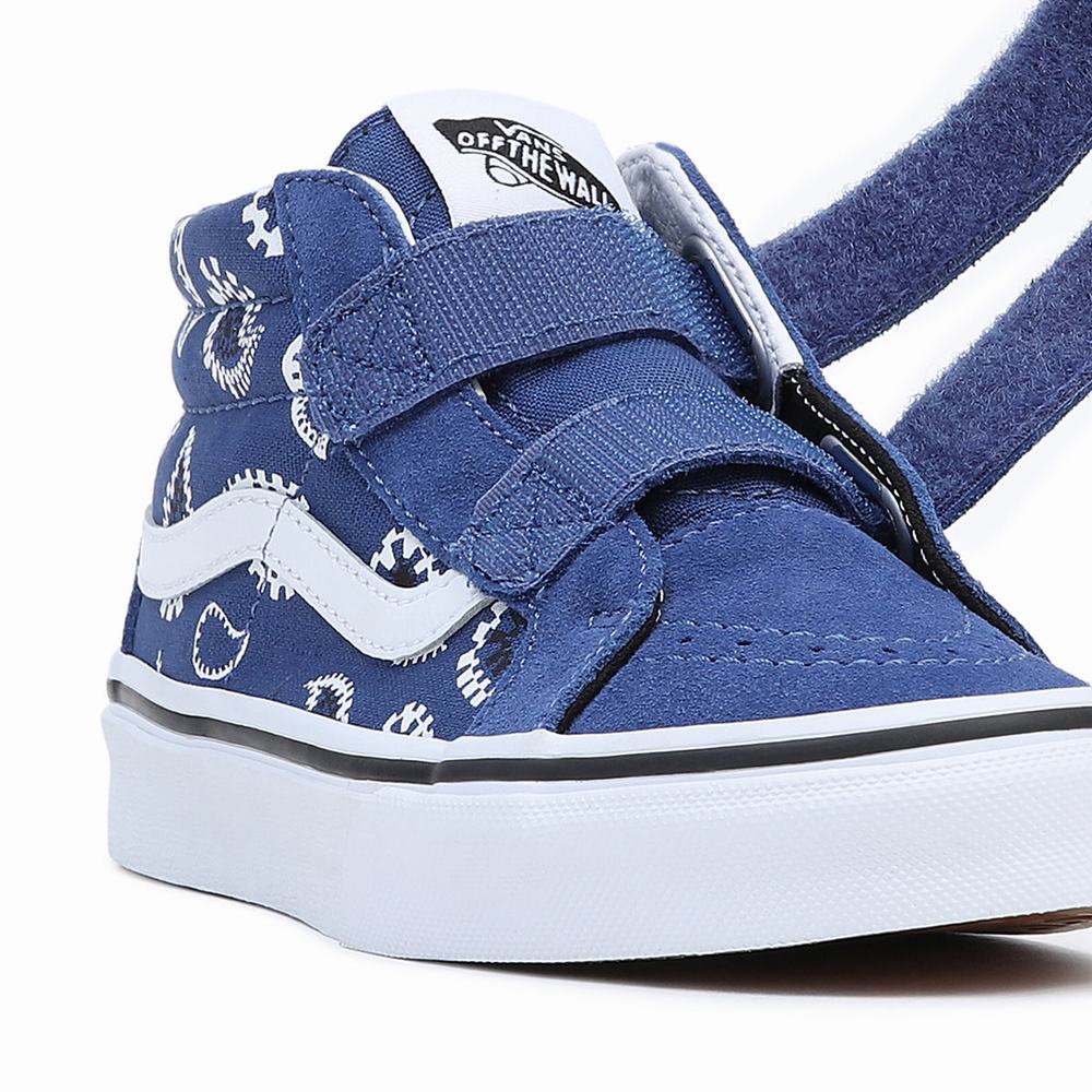 Kids' Vans Sk8-Mid Reissue V (4-8 years) Sneakers Blue | USA86025