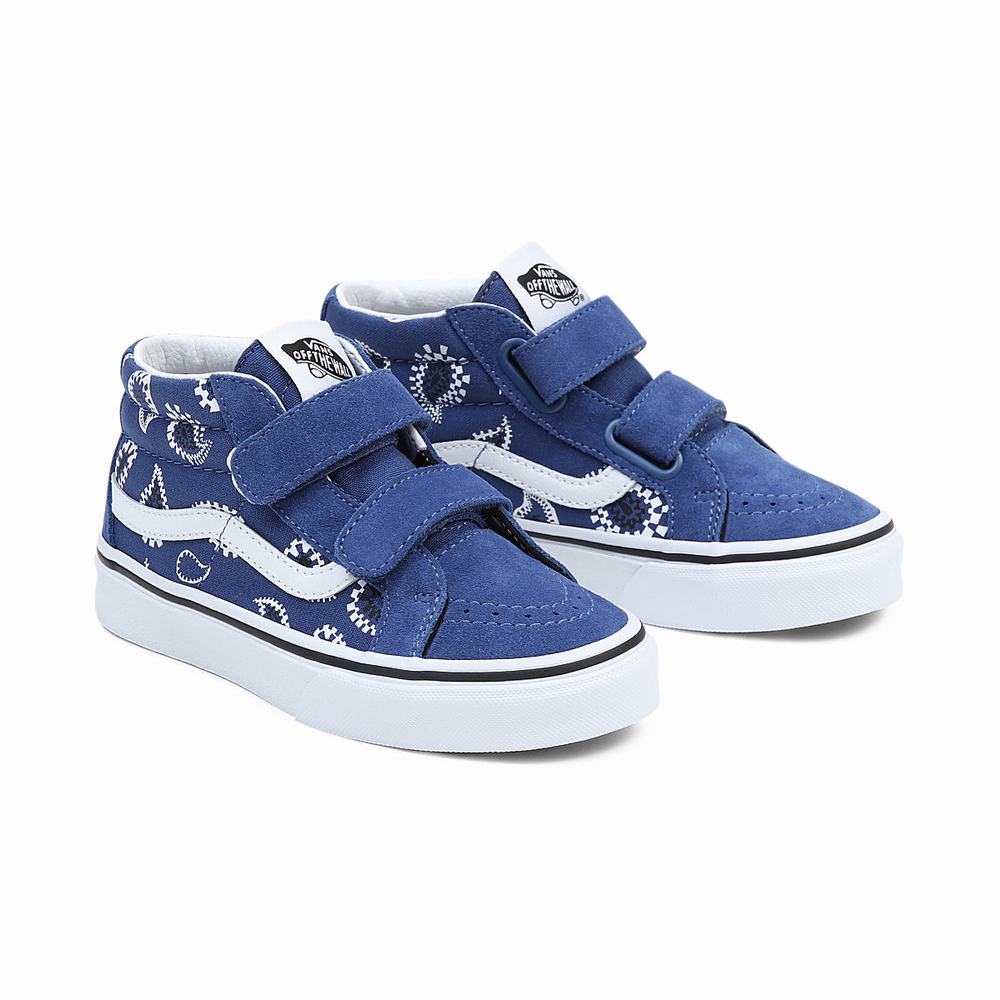 Kids\' Vans Sk8-Mid Reissue V (4-8 years) Sneakers Blue | USA86025