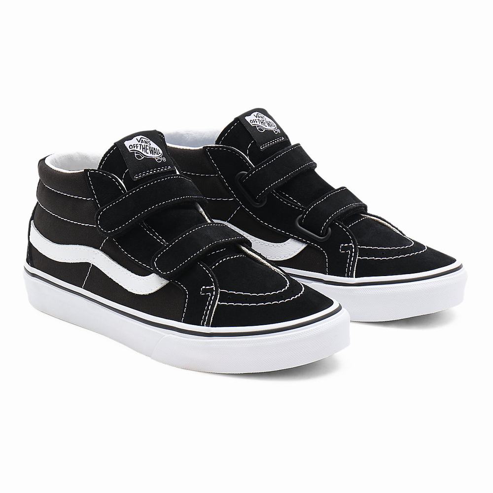 Kids\' Vans Sk8-Mid Reissue V (8-14+ years) Sneakers Black | USA56024