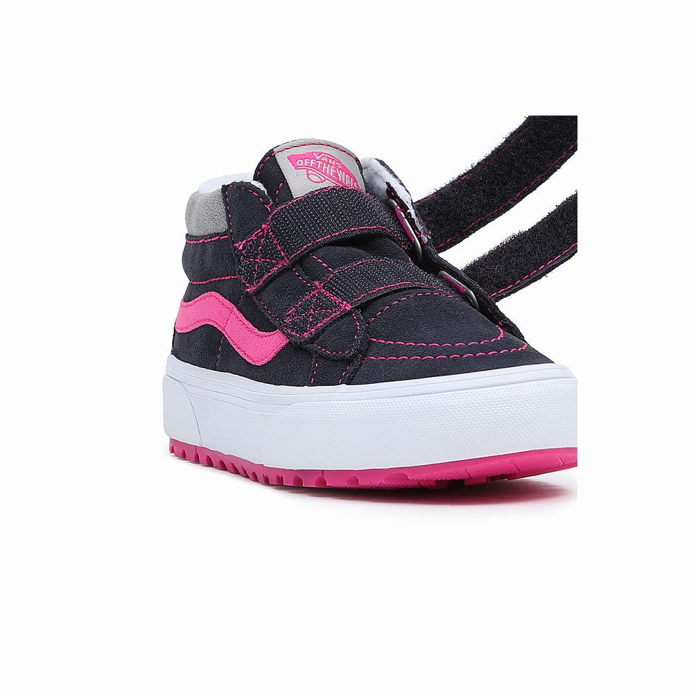 Kids' Vans Sk8-Mid Reissue V MTE-1 (4-8 years) Sneakers Black / Purple | USA04289