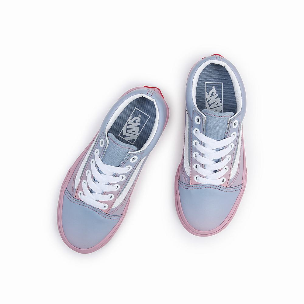 Kids' Vans Skool (8-14 years) Sneakers Blue / Pink | USA56429