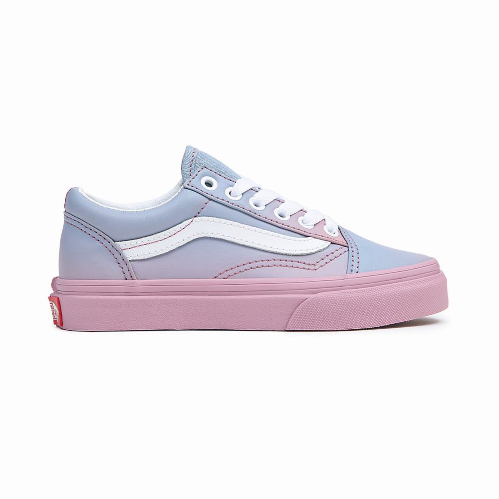 Kids' Vans Skool (8-14 years) Sneakers Blue / Pink | USA56429