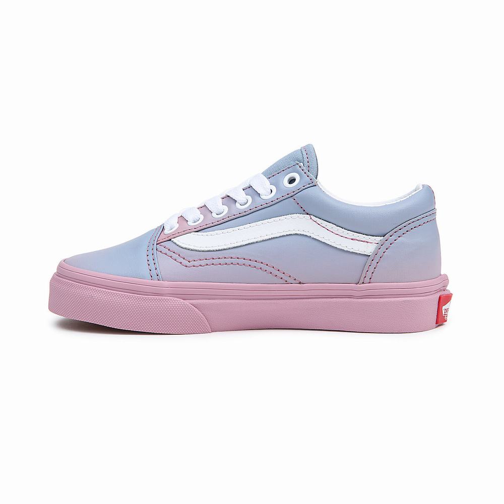 Kids' Vans Skool (8-14 years) Sneakers Blue / Pink | USA56429