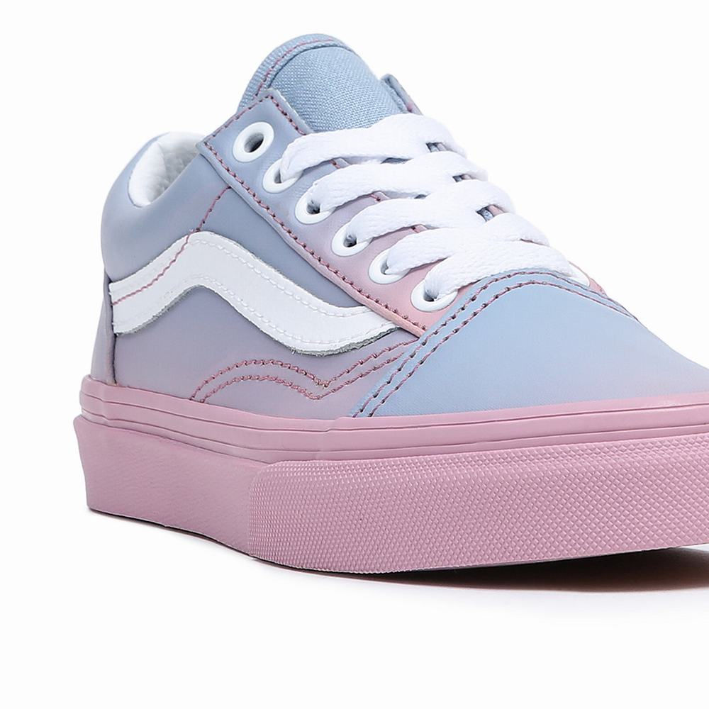 Kids' Vans Skool (8-14 years) Sneakers Blue / Pink | USA56429