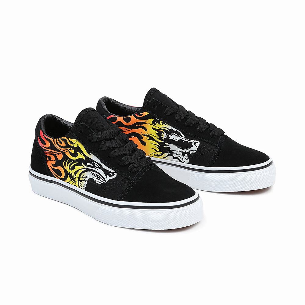 Kids\' Vans Skool (8-14 years) Sneakers Black | USA58940