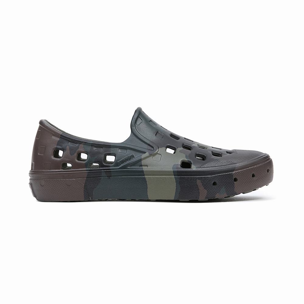 Kids' Vans Slip-On Trk (4-8 years) Slip On Shoes Green / Brown | USA79234