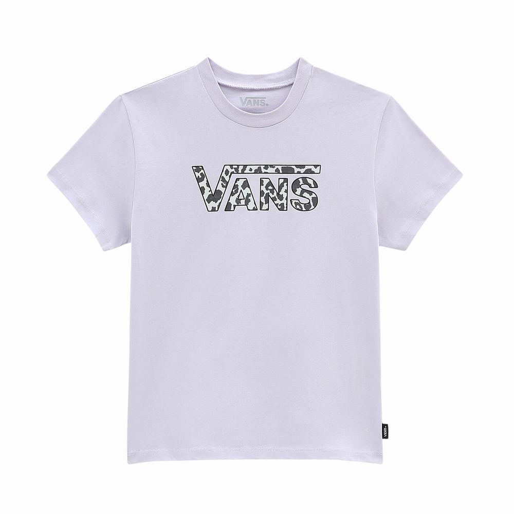 Kids' Vans Snow Leopard (8-14 years) T Shirts Purple | USA15237