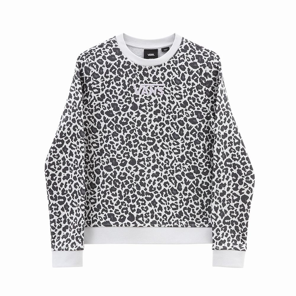 Kids' Vans Snow Leopard Crew (8-14 years) Sweatshirts Brown | USA71803