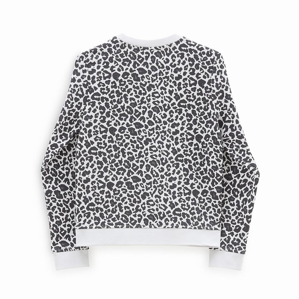 Kids' Vans Snow Leopard Crew (8-14 years) Sweatshirts Brown | USA71803