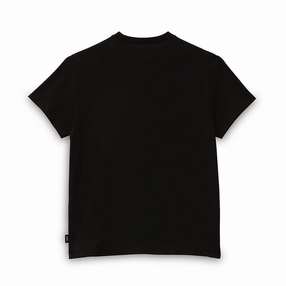 Kids' Vans Sunlit V Crew (8-14 years) T Shirts Black | USA31078