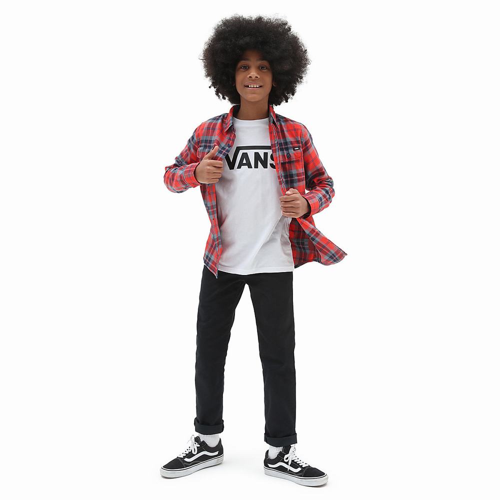 Kids' Vans Sycamore Buttondown (8-14 years) Shirts Red | USA68579