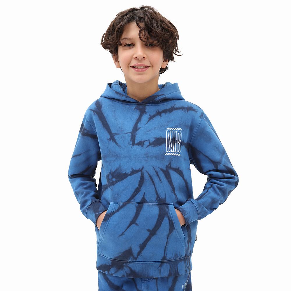 Kids\' Vans Tie Dye (8-14 years) Hoodie Blue | USA84925