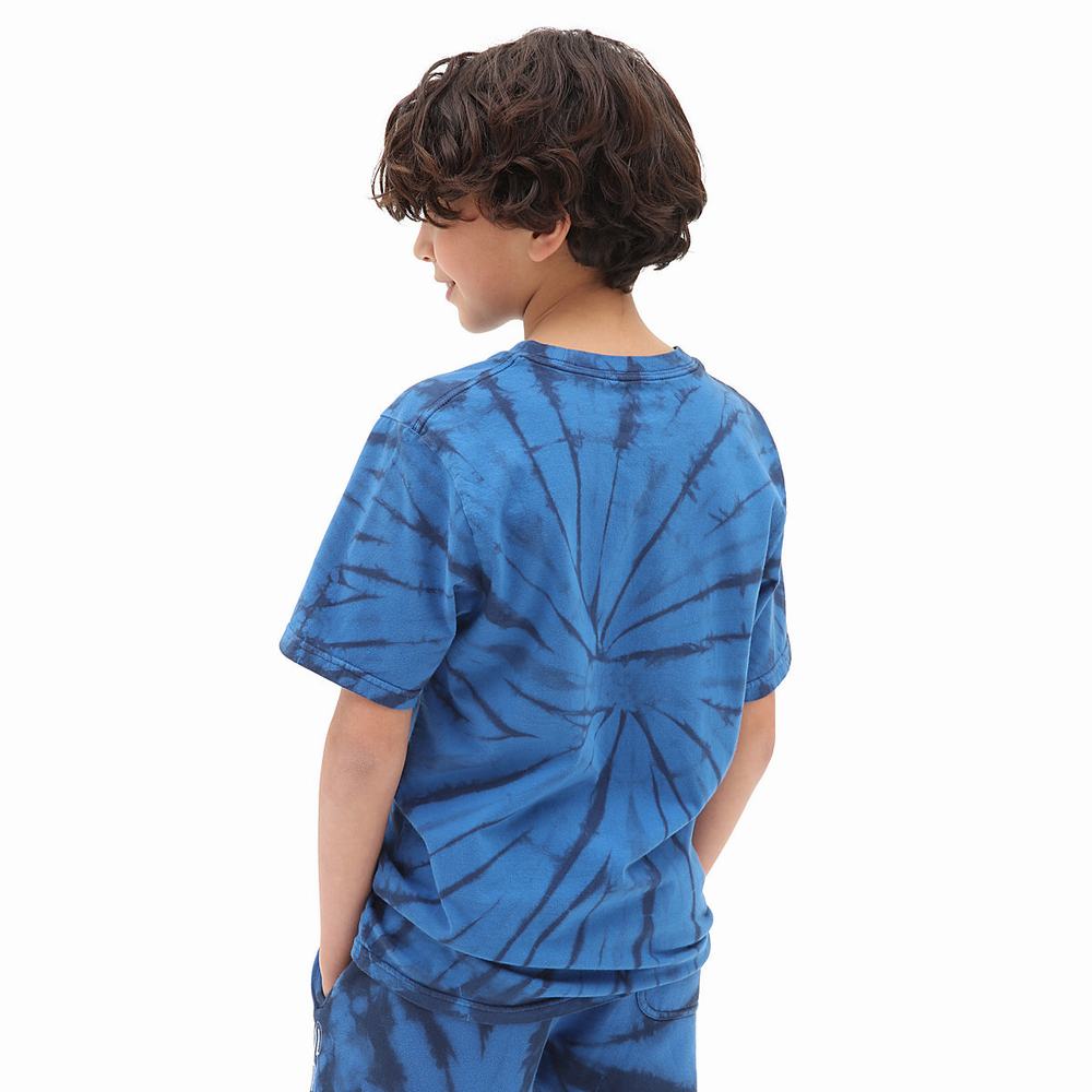 Kids' Vans Tie Dye (8-14 years) T Shirts Blue | USA84162