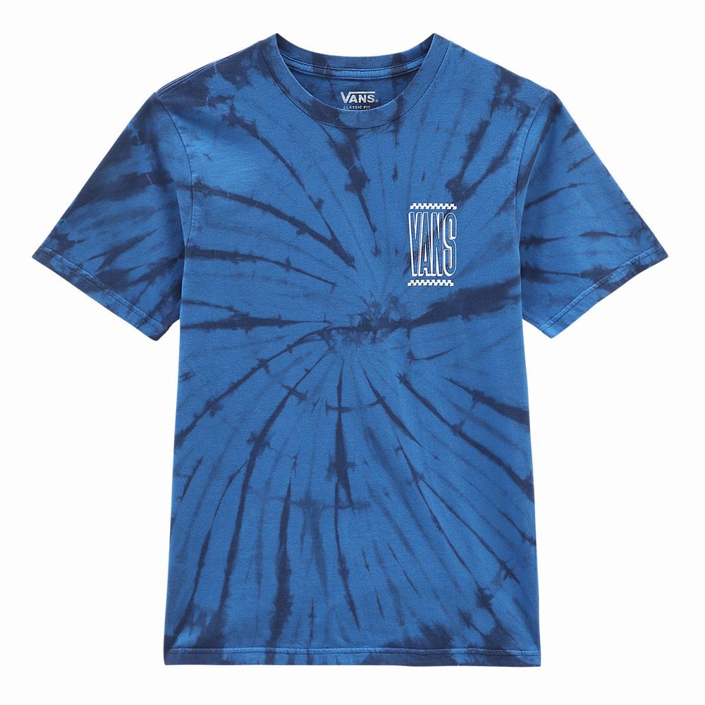 Kids' Vans Tie Dye (8-14 years) T Shirts Blue | USA84162