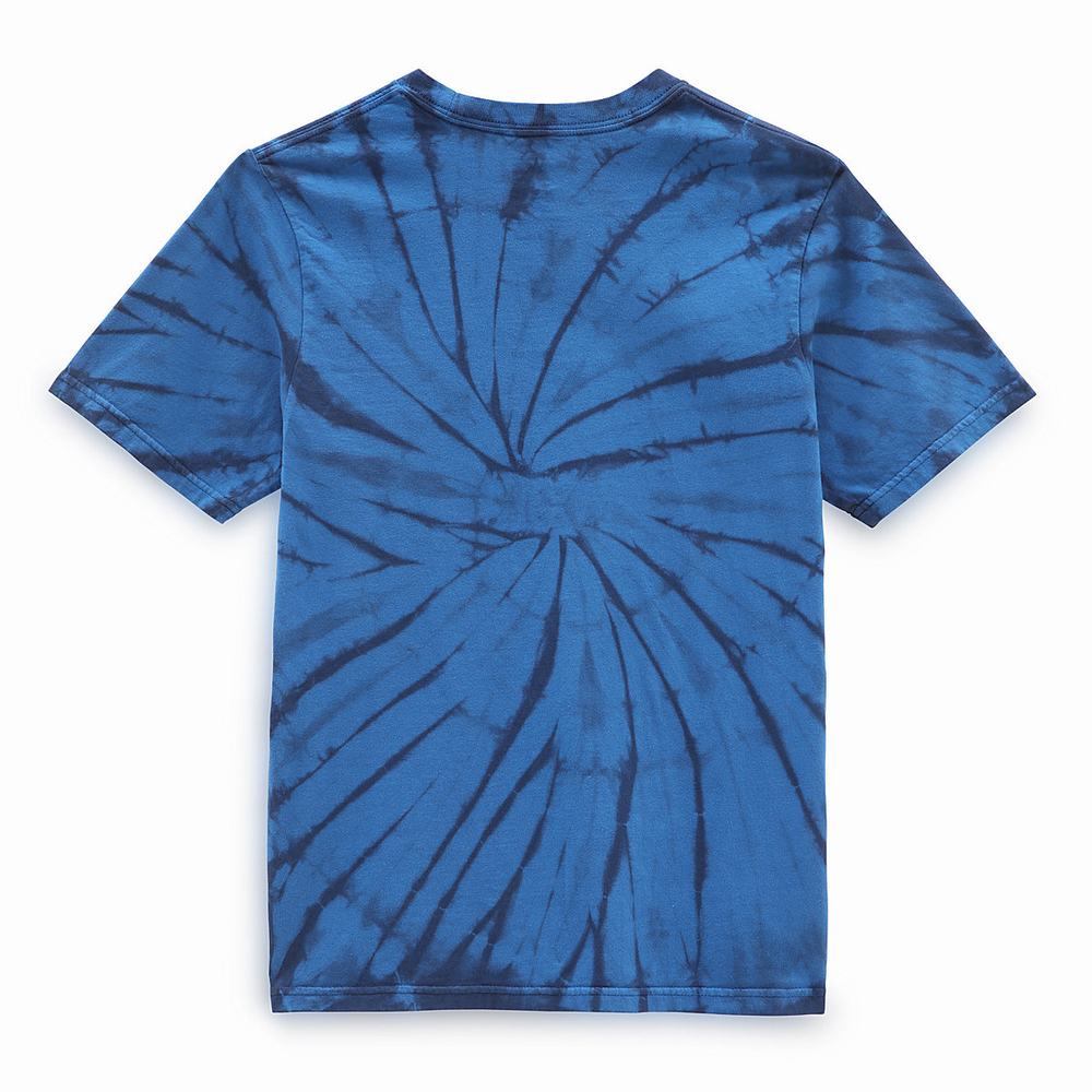 Kids' Vans Tie Dye (8-14 years) T Shirts Blue | USA84162