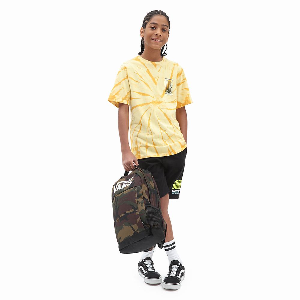 Kids' Vans Tie Dye (8-14 years) T Shirts Yellow / Orange | USA90421