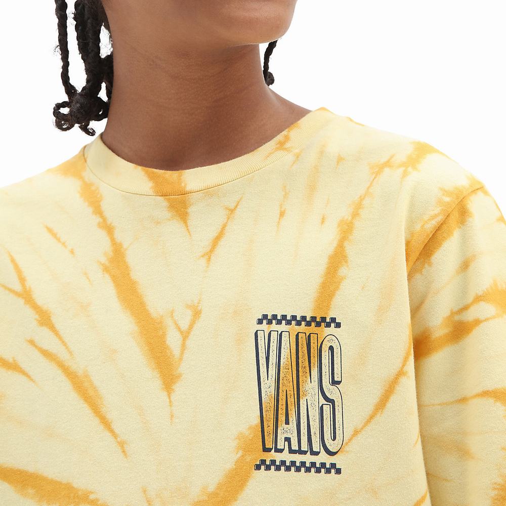 Kids' Vans Tie Dye (8-14 years) T Shirts Yellow / Orange | USA90421