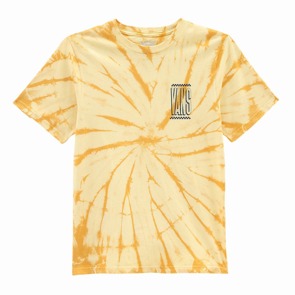 Kids' Vans Tie Dye (8-14 years) T Shirts Yellow / Orange | USA90421