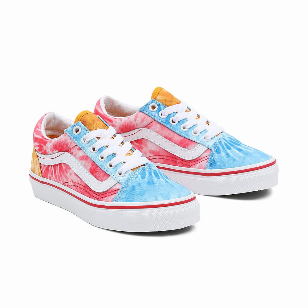 Kids\' Vans Tie Dye Block Old Skool (4-8 years) Sneakers Multicolor | USA47059